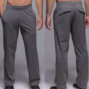 Lululemon Kung Fu Sweatpants Mens Size Large Gray Flap Pockets Pants EUC